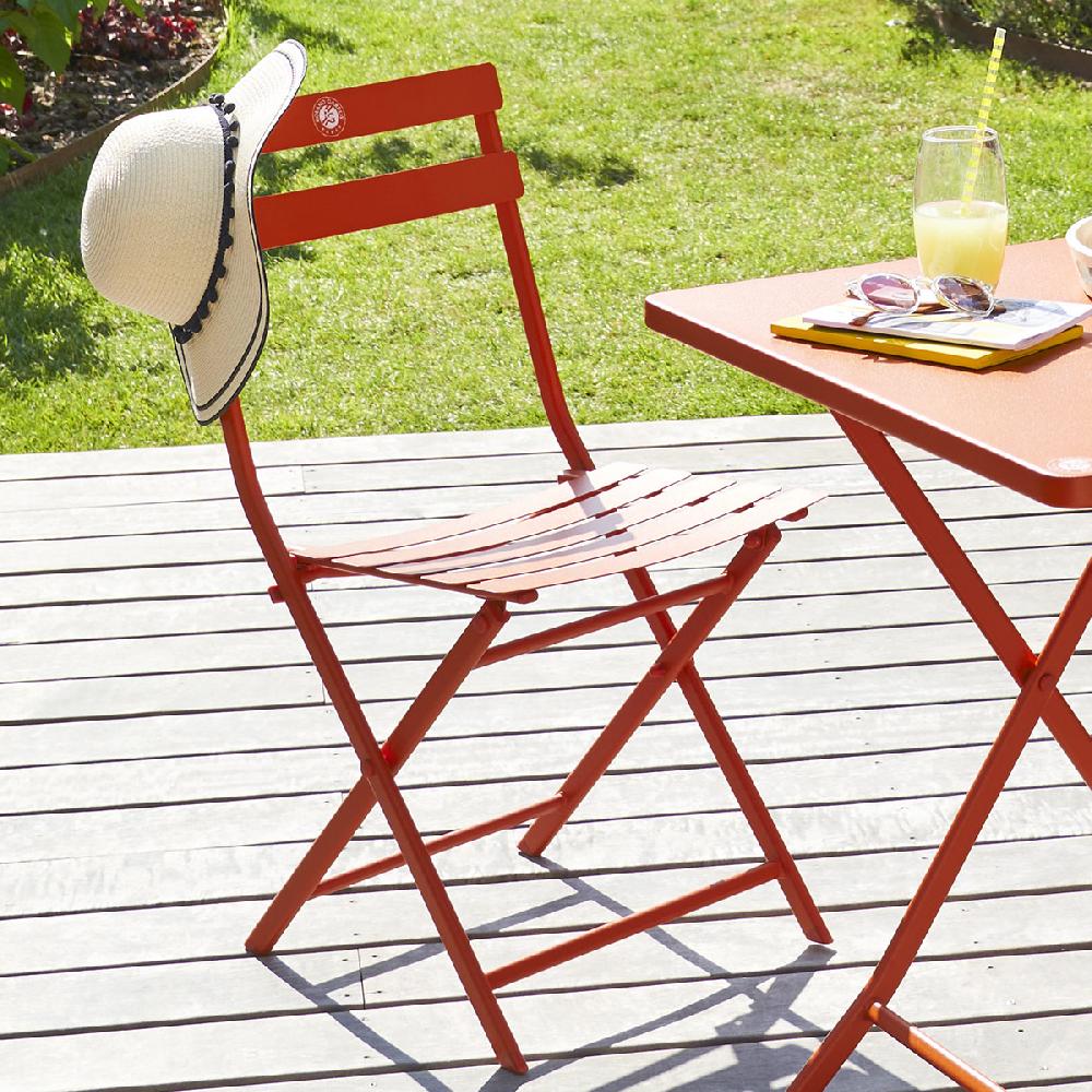 hesperide Lot de 2 chaises de jardin pliantes GREENSBORO Terre battue