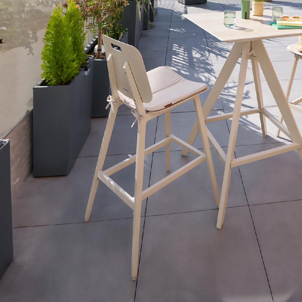 Hesperide Lot De 2 Chaises Hautes De Jardin TERZANO Beige & Argile