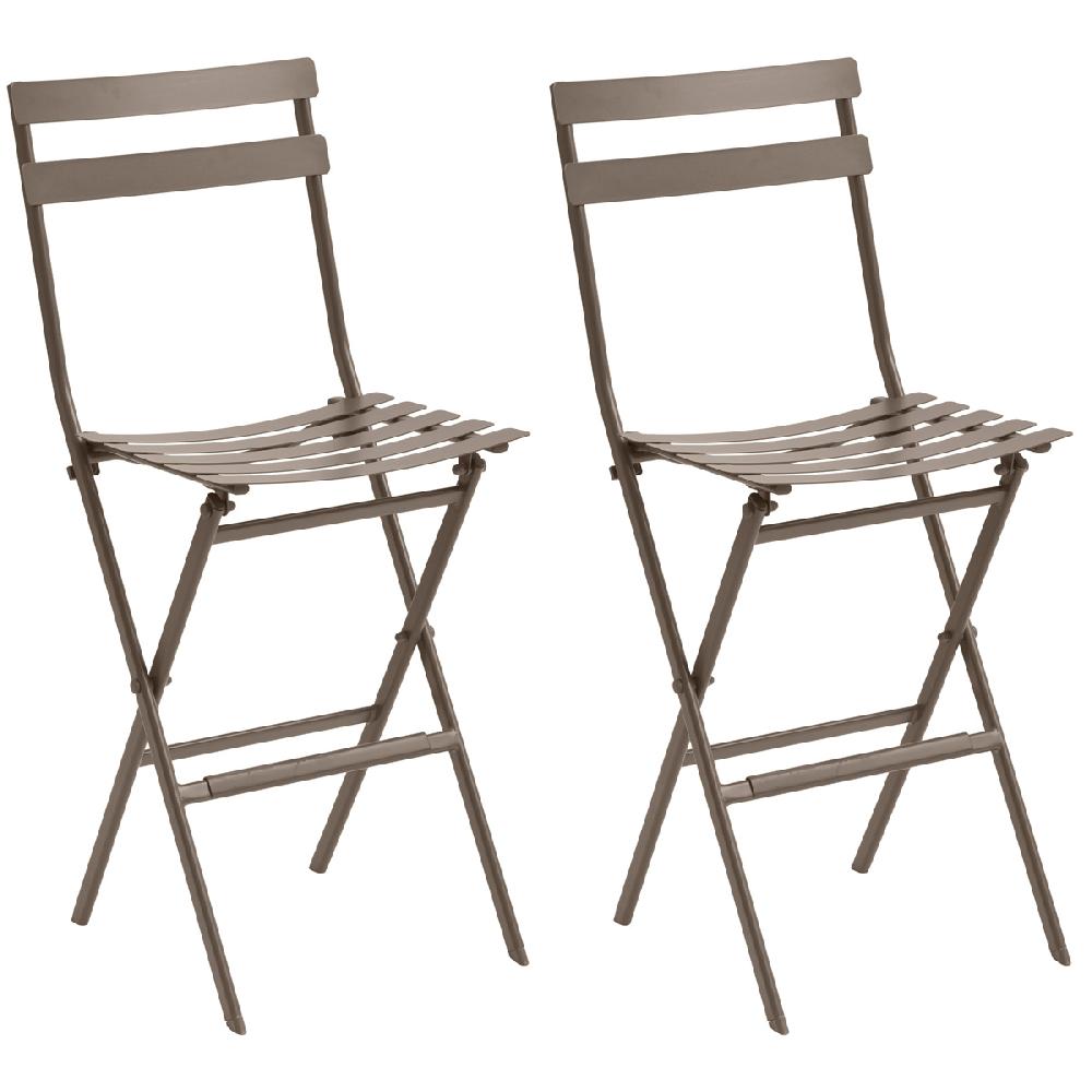hesperide Lot de 2 chaises hautes pliantes de jardin GREENSBORO Tonka