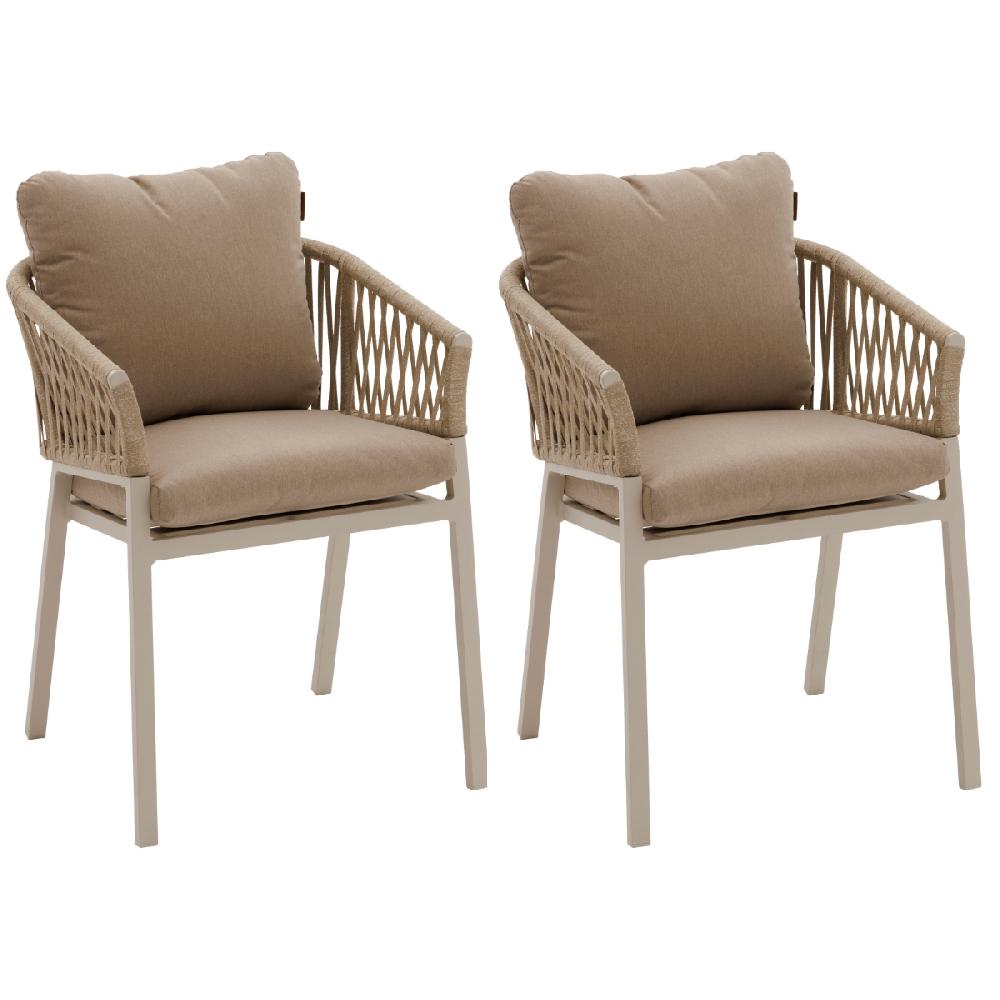 hesperide Lot de 2 fauteuils de jardin ORIENGO Beige & Argile