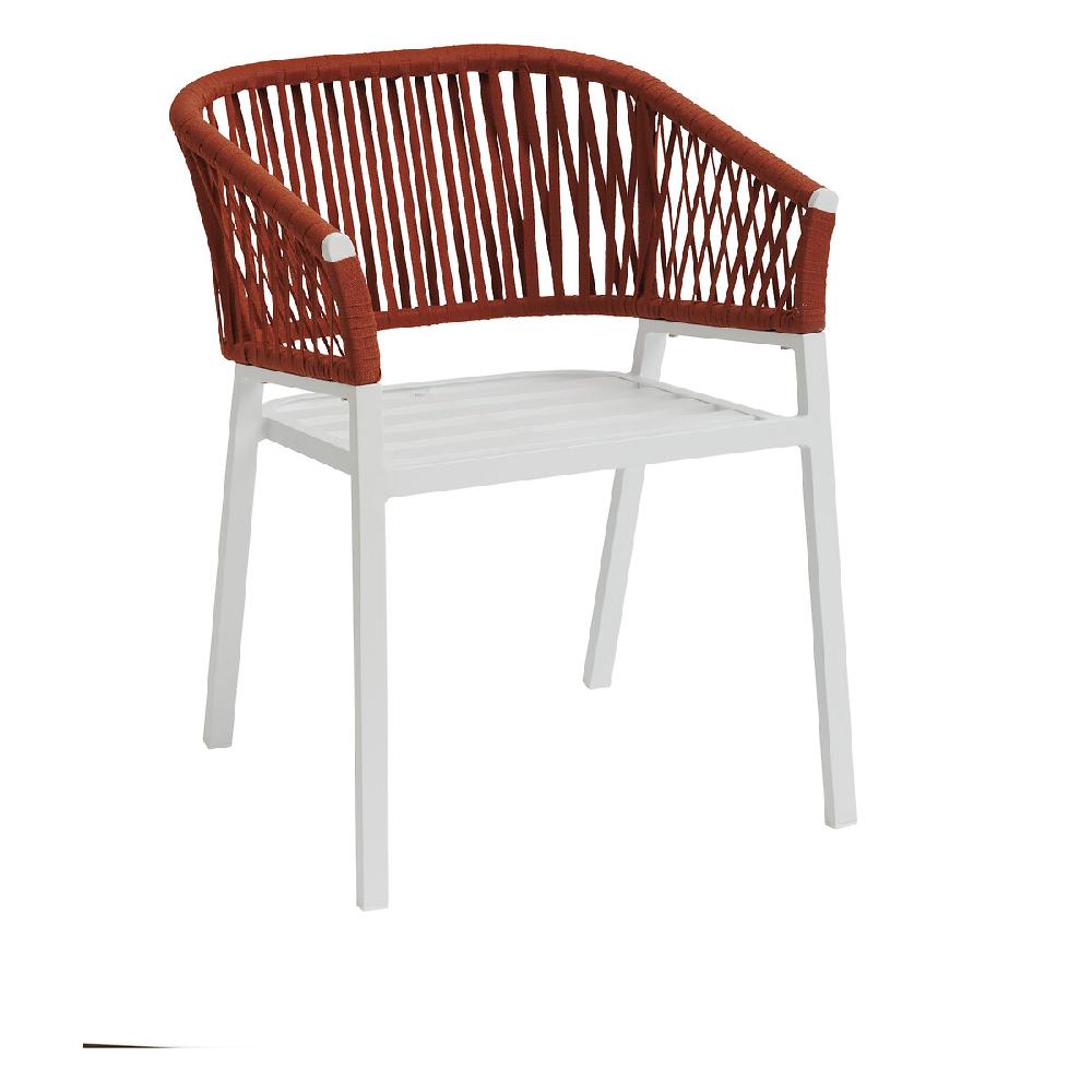Hesperide Lot De 2 Fauteuils De Jardin ORIENGO Brique & Blanc