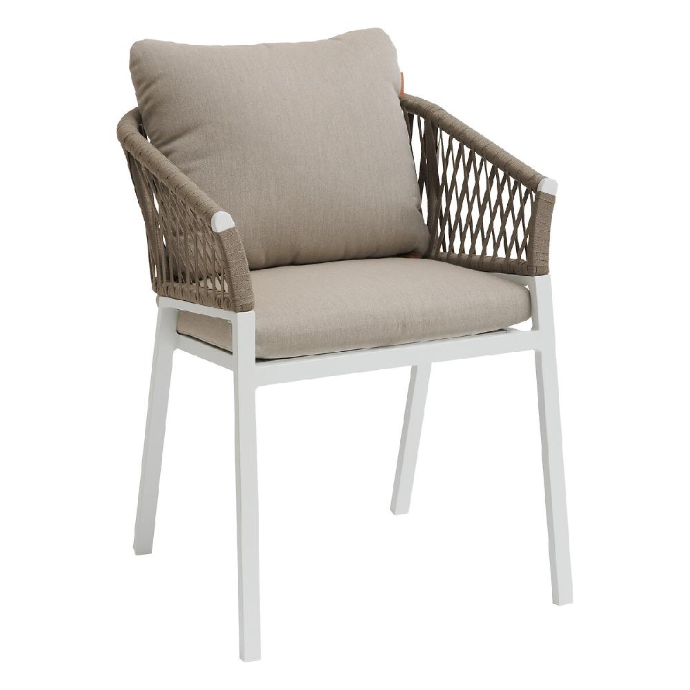 Hesperide Lot De 2 Fauteuils De Jardin ORIENGO Taupe & Blanc