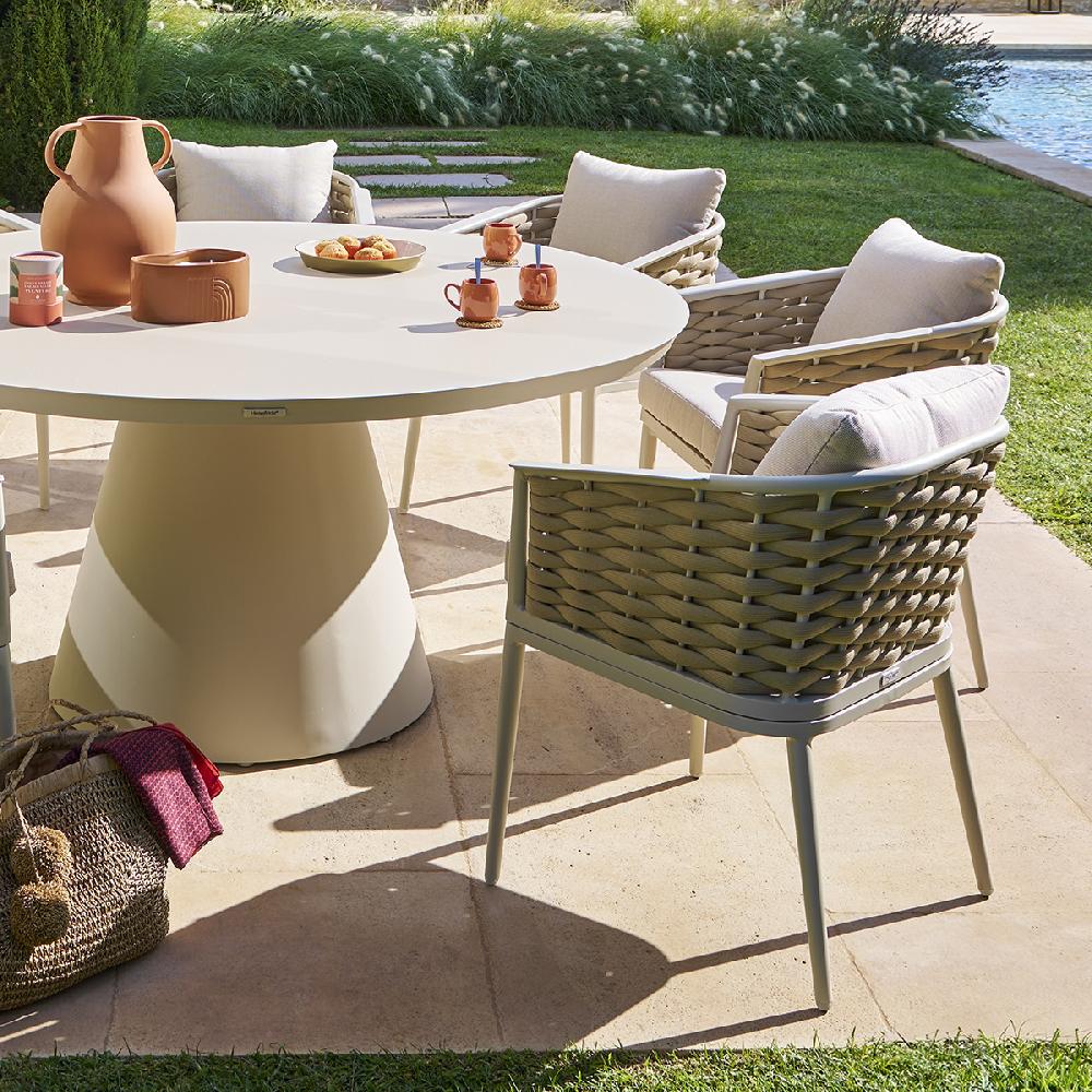 hesperide Lot de 2 fauteuils de jardin YCONIA Beige & Argile