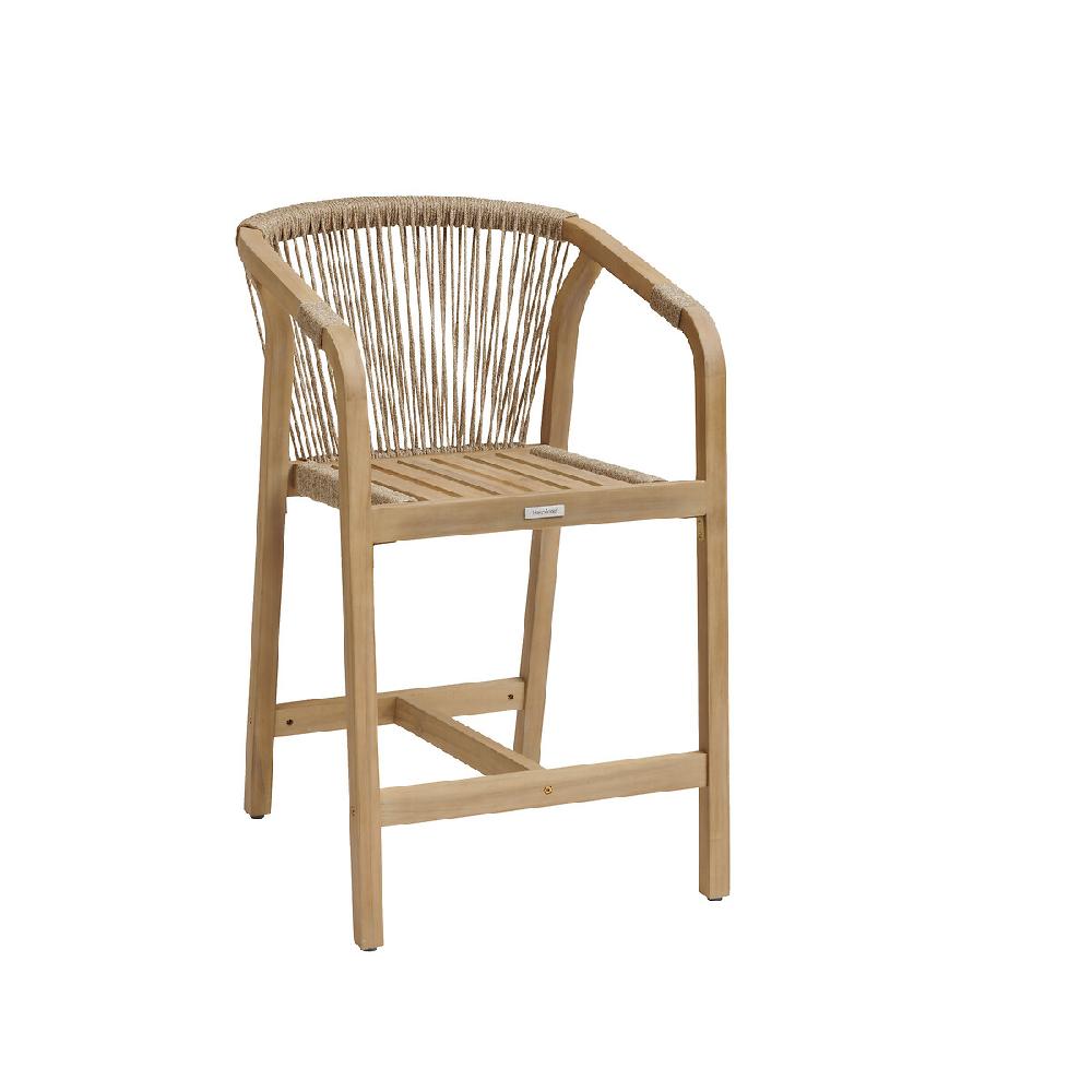 Hesperide Lot De 2 Fauteuils Hauts De Jardin PAPOUASIE Acacia & Taupe
