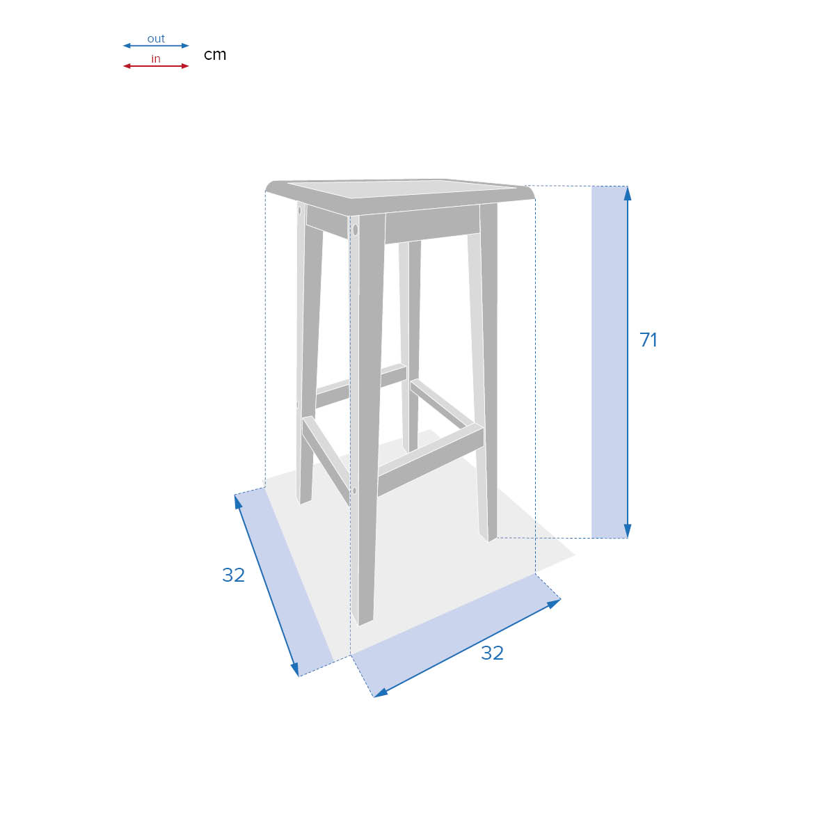 Hesperide Lot De 2 Tabourets Hauts De Jardin TIWI Acacia