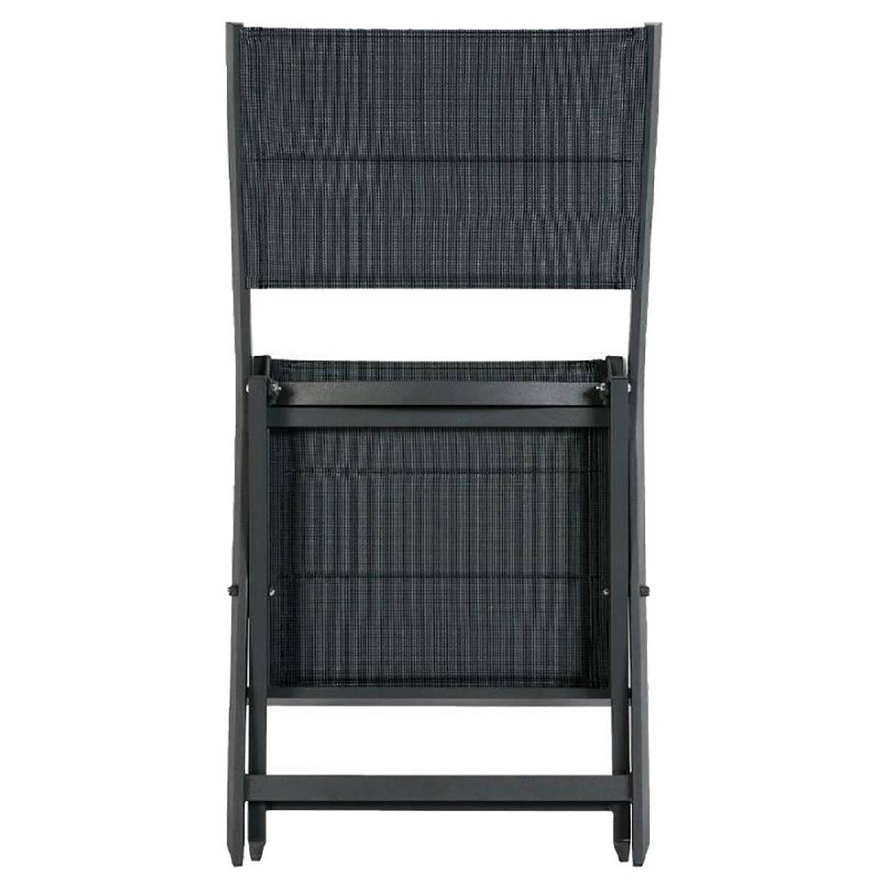 Hesperide Lot De 4 Chaises De Jardin Pliantes ALLURE Gris Poivre & Graphite