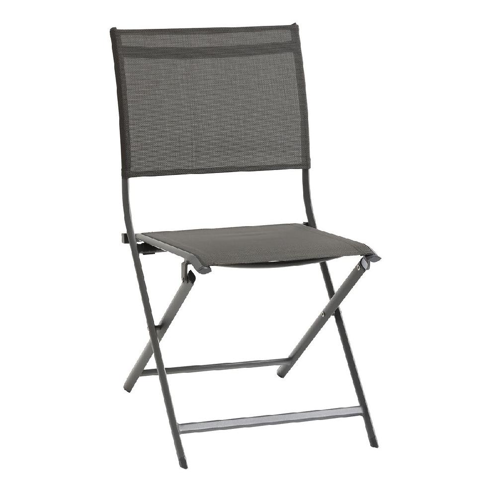 Hesperide Lot De 4 Chaises De Jardin Pliantes AXANT Anthracite & Graphite