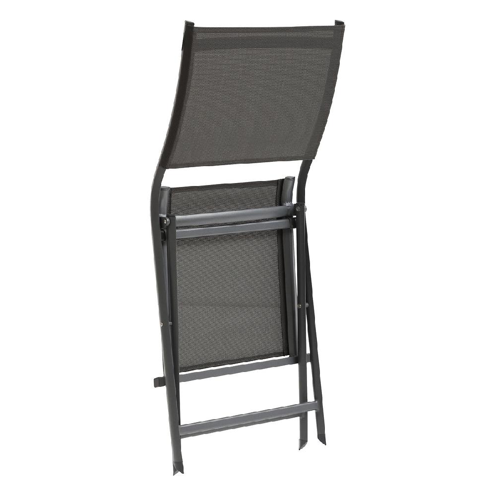 Hesperide Lot De 4 Chaises De Jardin Pliantes AXANT Anthracite & Graphite