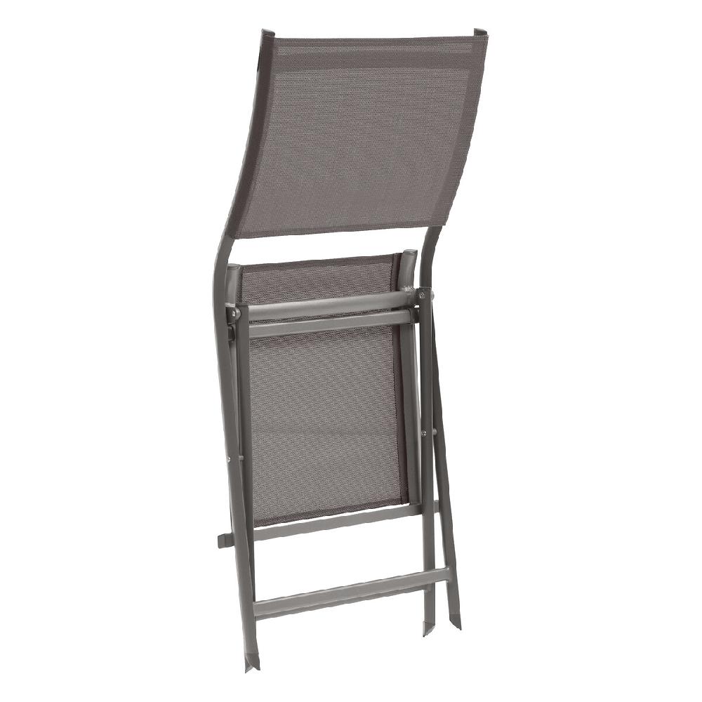 Hesperide Lot De 4 Chaises De Jardin Pliantes AXANT Wengé & Praline