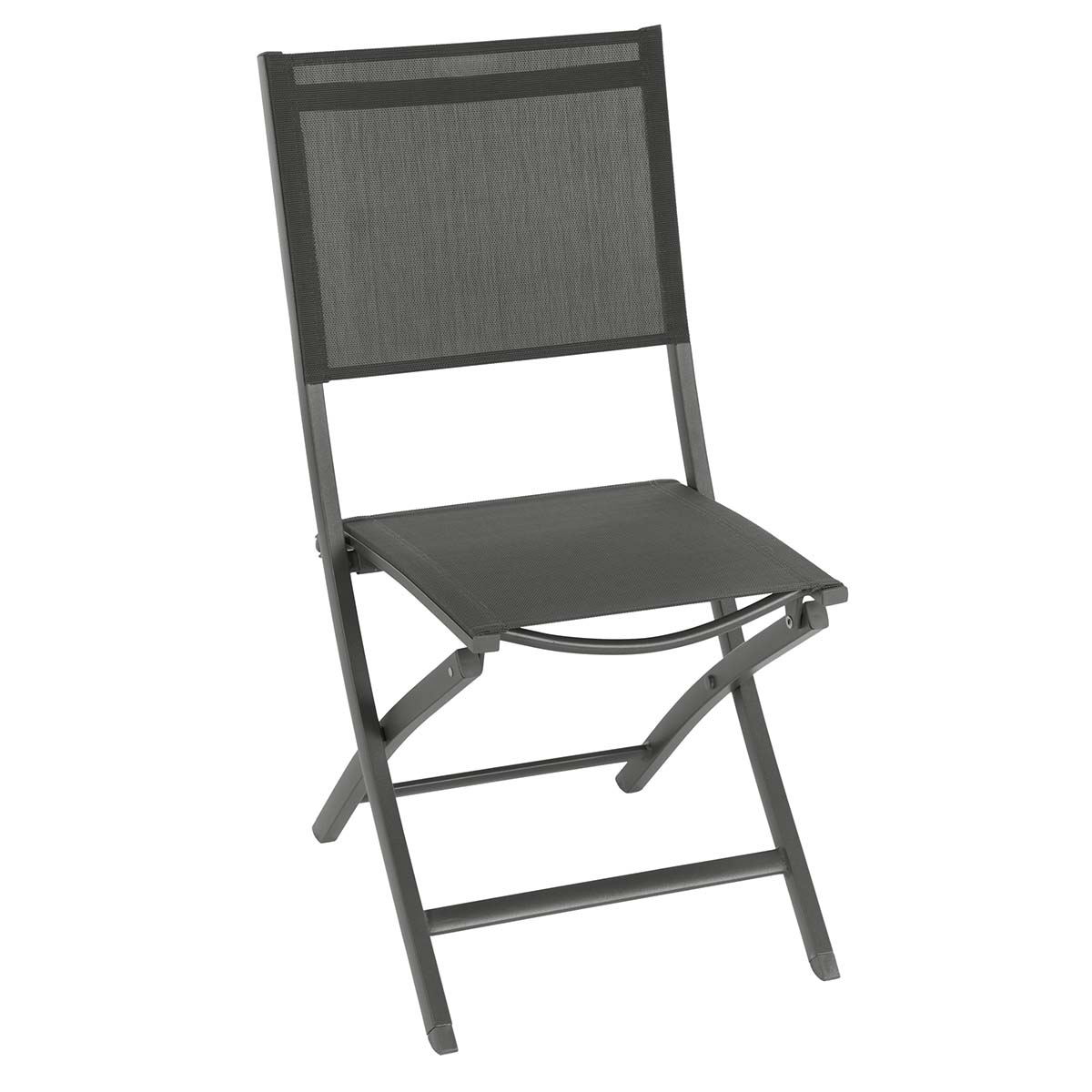 Hesperide Lot De 4 Chaises De Jardin Pliantes ESSENTIA Anthracite & Graphite