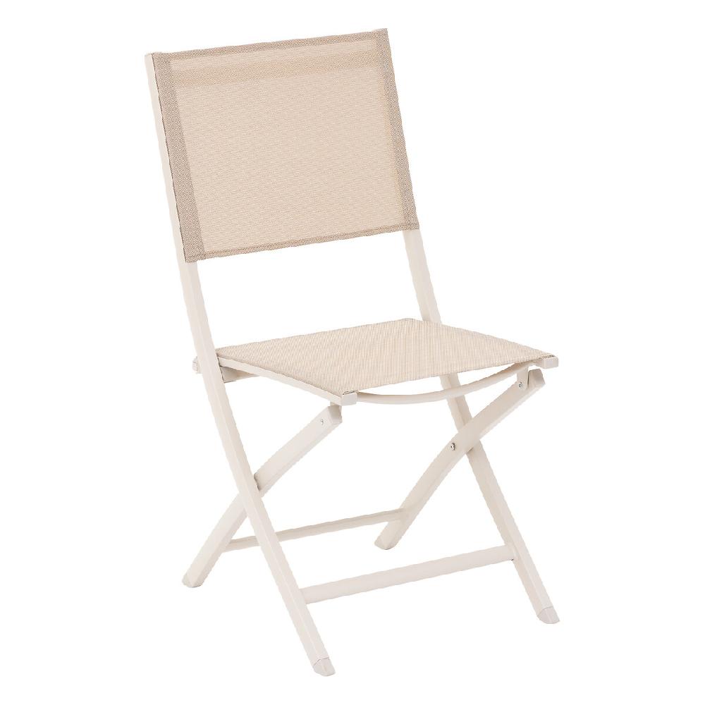 Hesperide Lot De 4 Chaises De Jardin Pliantes ESSENTIA Lin & Argile