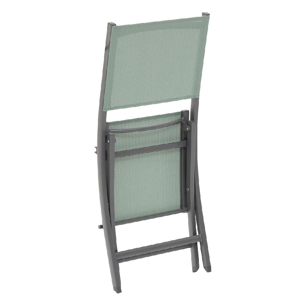 Hesperide Lot De 4 Chaises De Jardin Pliantes ESSENTIA Vert Olive & Graphite