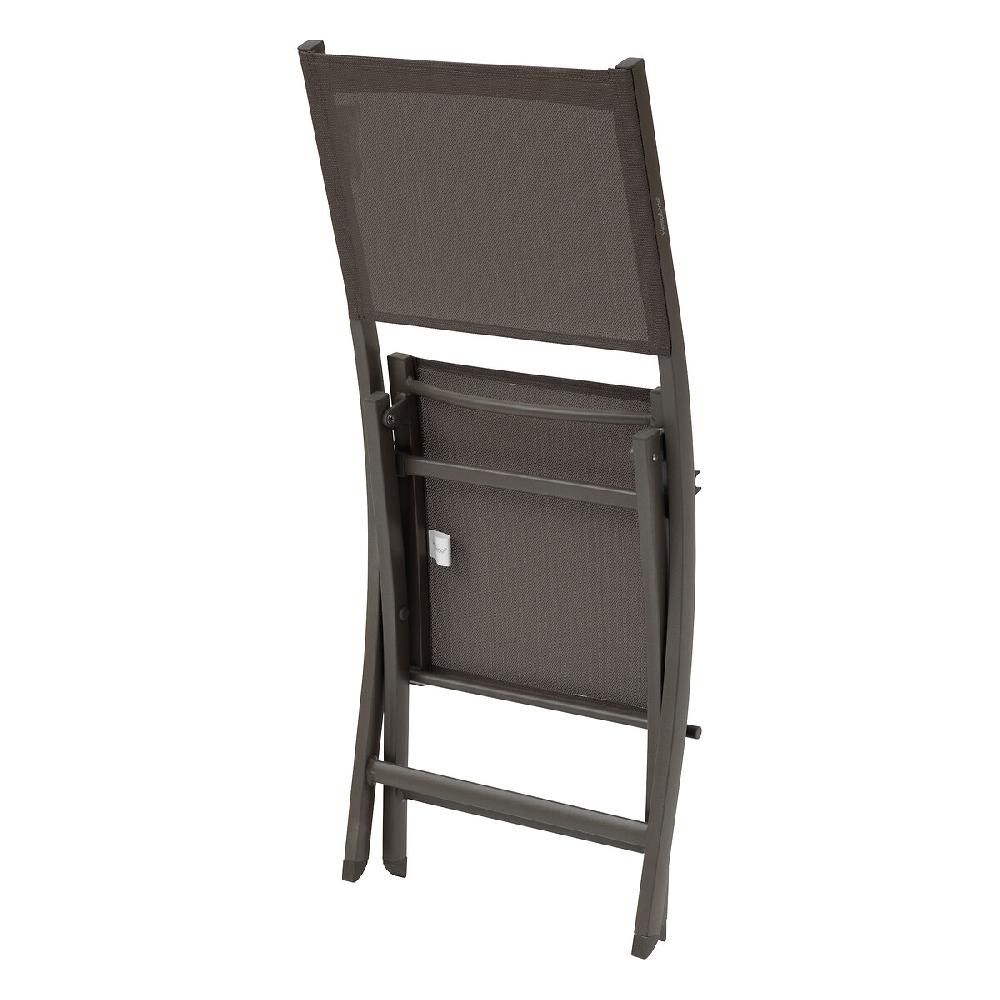 Hesperide Lot De 4 Chaises De Jardin Pliantes ESSENTIA Wengé & Praliné