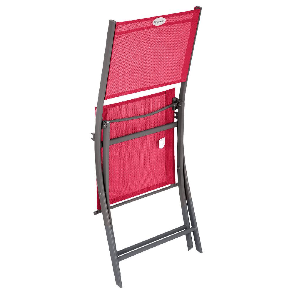 Hesperide Lot De 4 Chaises De Jardin Pliantes MODULA Grenade & Graphite