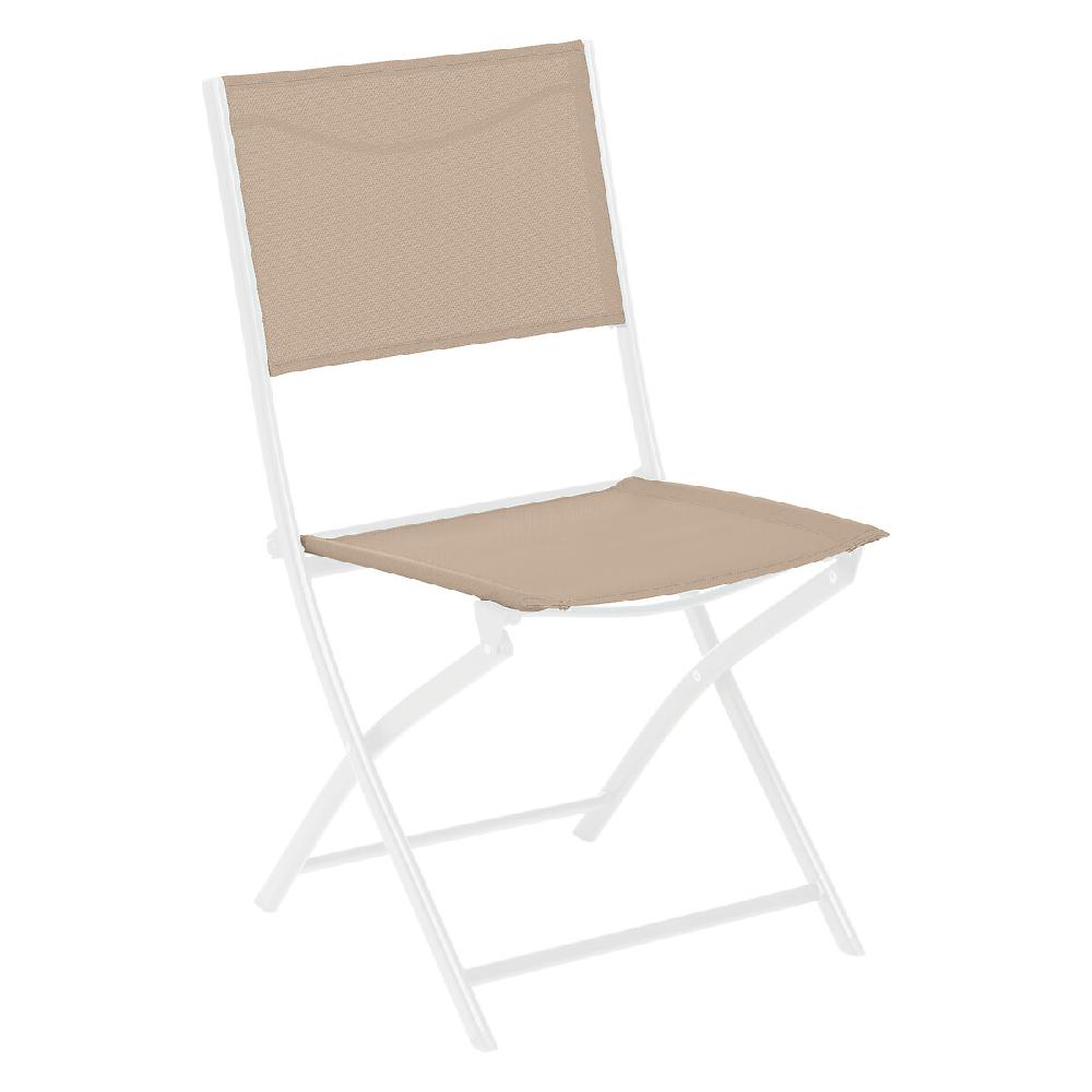 Hesperide Lot De 4 Chaises De Jardin Pliantes MODULA Lin & Blanc