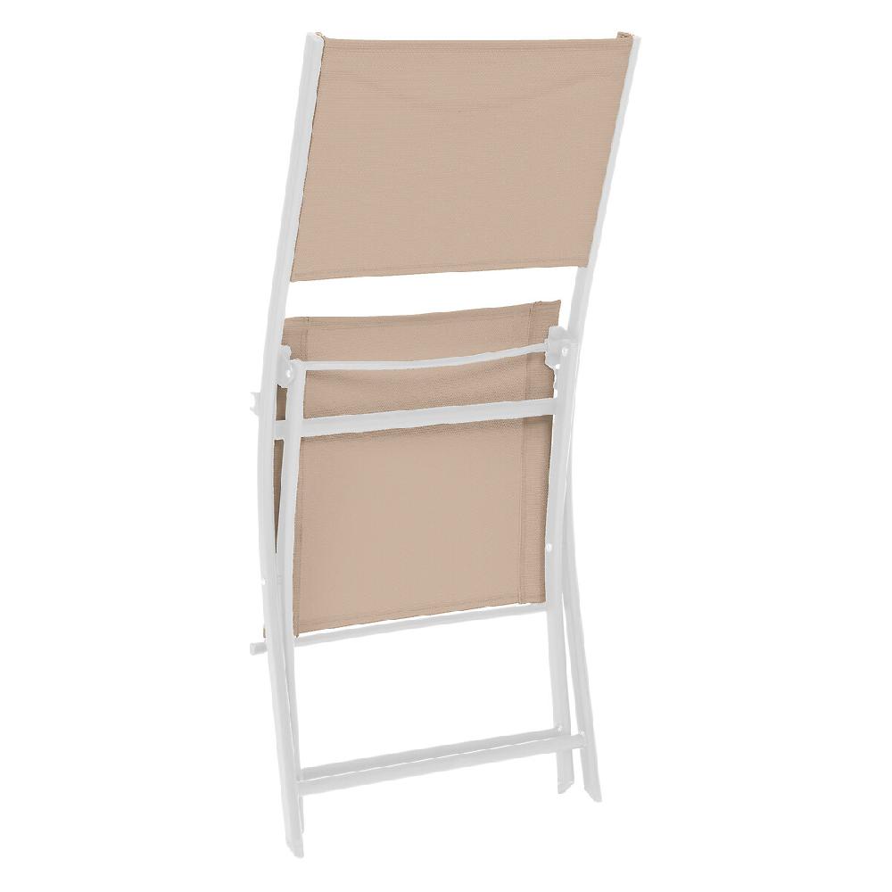 Hesperide Lot De 4 Chaises De Jardin Pliantes MODULA Lin & Blanc