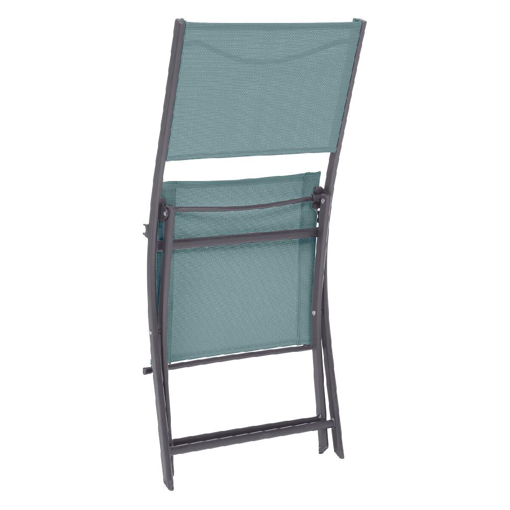 Hesperide Lot De 4 Chaises De Jardin Pliantes MODULA Vert Jade & Graphite