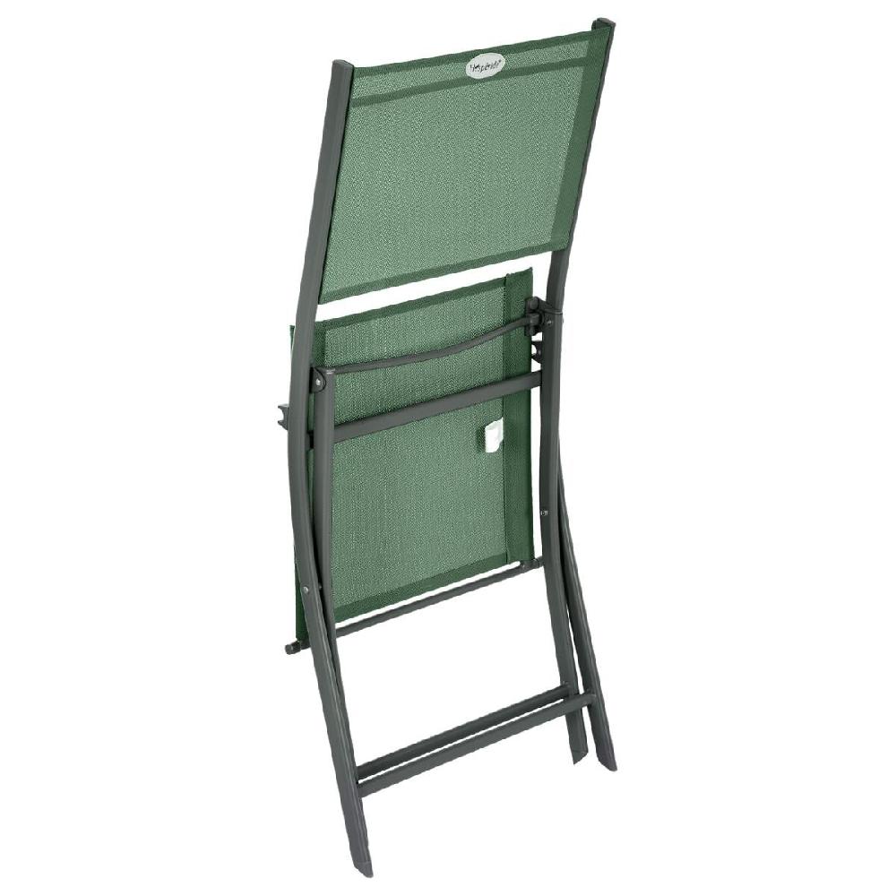 Hesperide Lot De 4 Chaises De Jardin Pliantes MODULA Vert Olive & Graphite