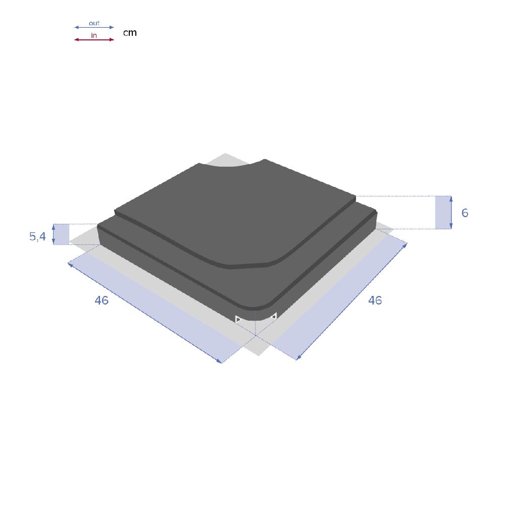Hesperide Lot De 4 Dalles Pour Parasol STACIO Ardoise