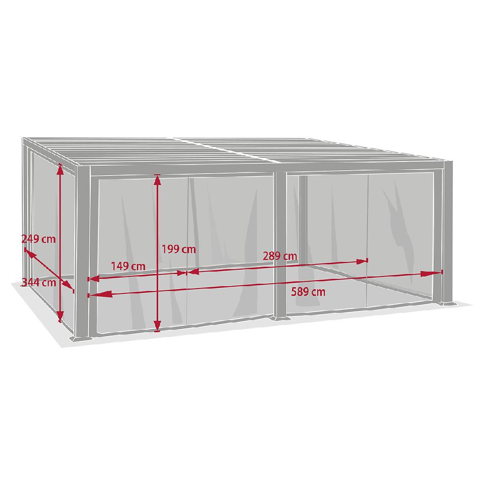 Hesperide Moustiquaire Pour Pergola Bioclimatique AVILA Graphite