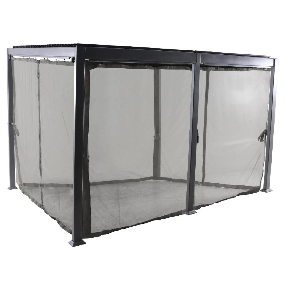 hesperide Moustiquaire pour pergola bioclimatique AVILA Graphite