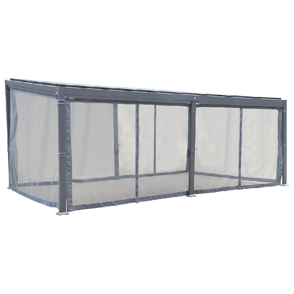 hesperide Moustiquaire pour pergola bioclimatique AVILA Graphite