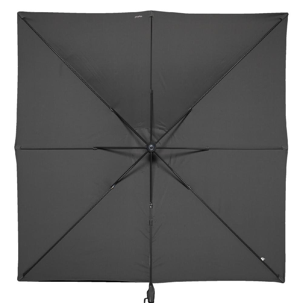 Hesperide Parasol Déporté Carré CAYO Ardoise & Anthracite
