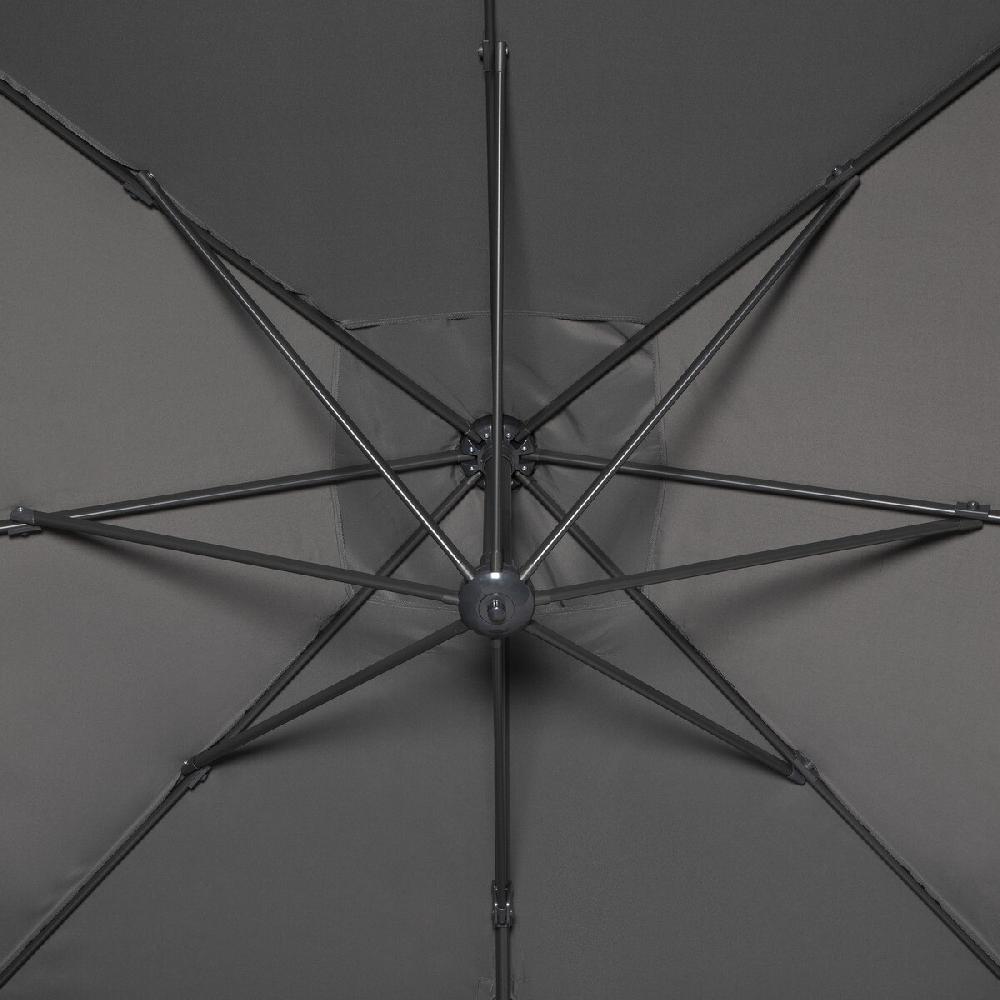 Hesperide Parasol Déporté Carré CAYO Ardoise & Anthracite