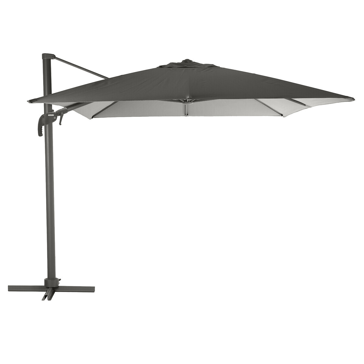 hesperide Parasol déporté carré inclinable ÉLÉA Ardoise & Graphite