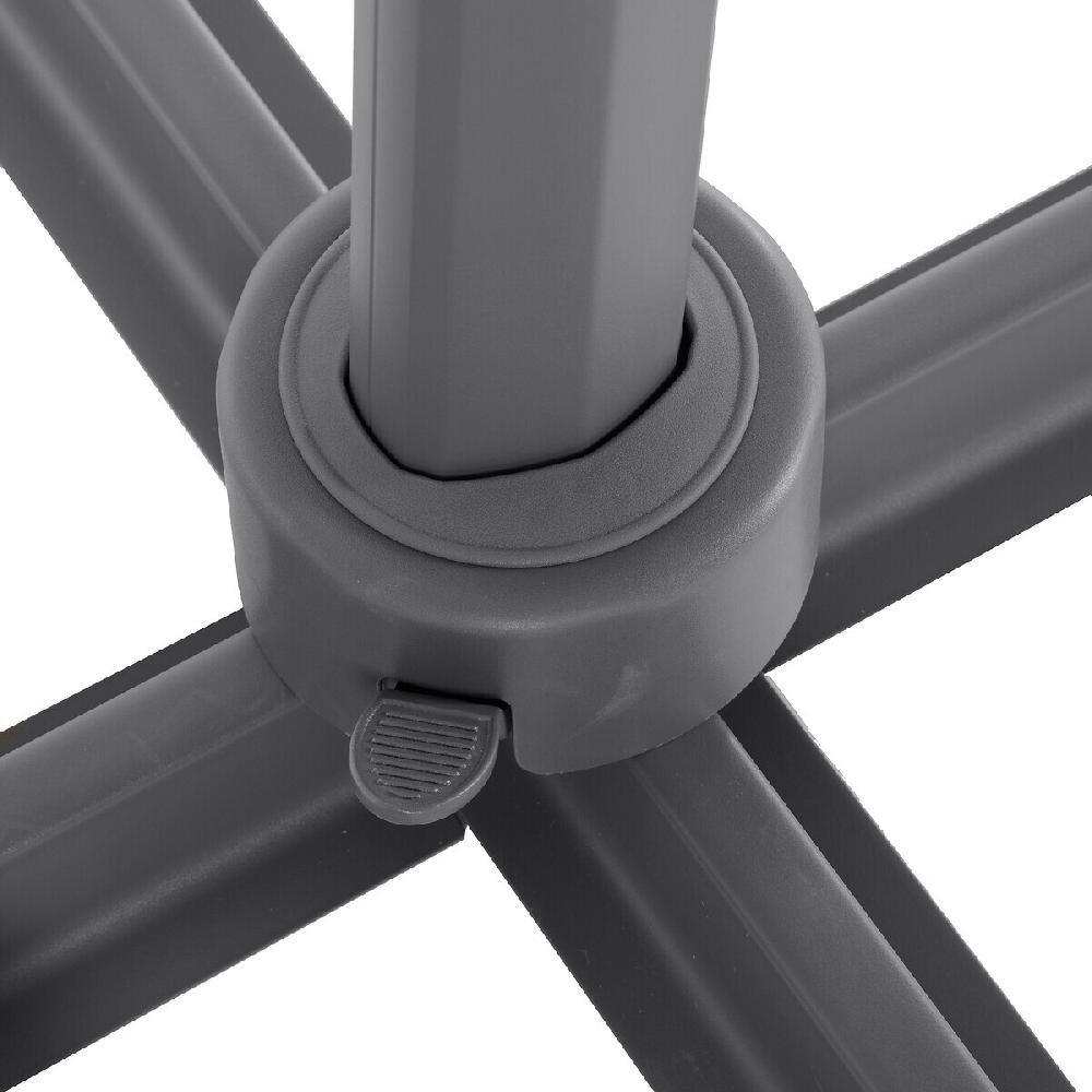 Hesperide Parasol Déporté Carré Inclinable ÉLÉA Bleu Canard & Graphite