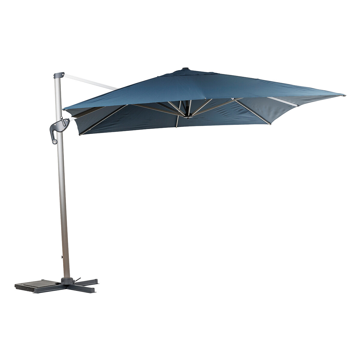 Hesperide Parasol Déporté Rectangulaire ÉQUADOR Pétrole