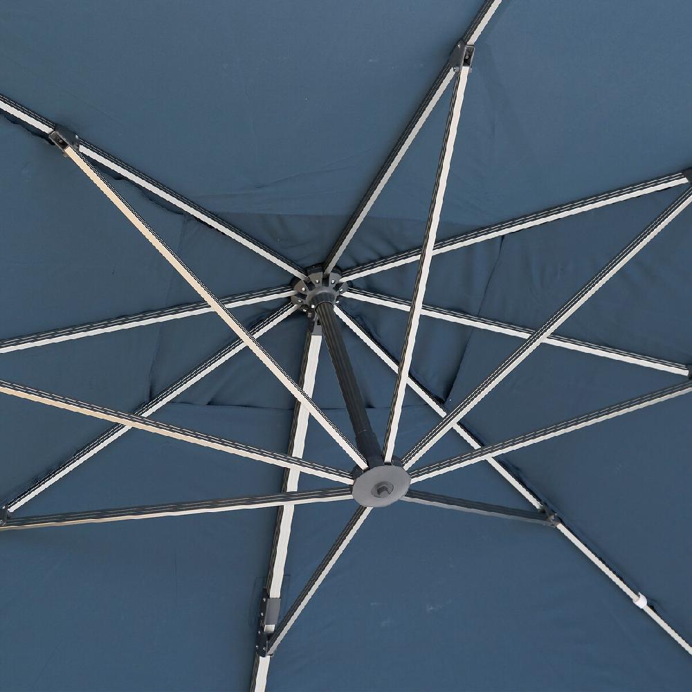 Hesperide Parasol Déporté Rectangulaire ÉQUADOR Pétrole