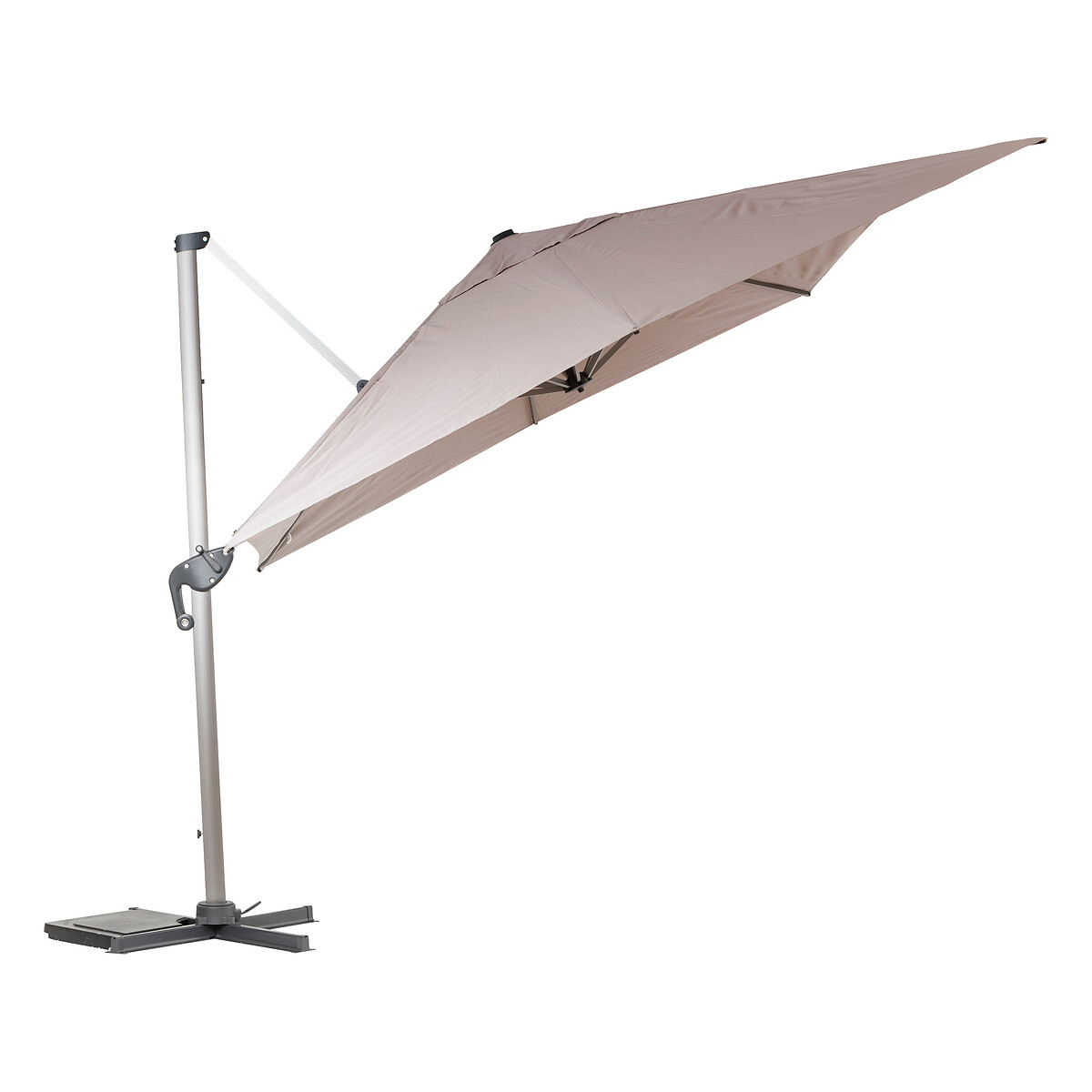 Hesperide Parasol Déporté Rectangulaire ÉQUADOR Taupe