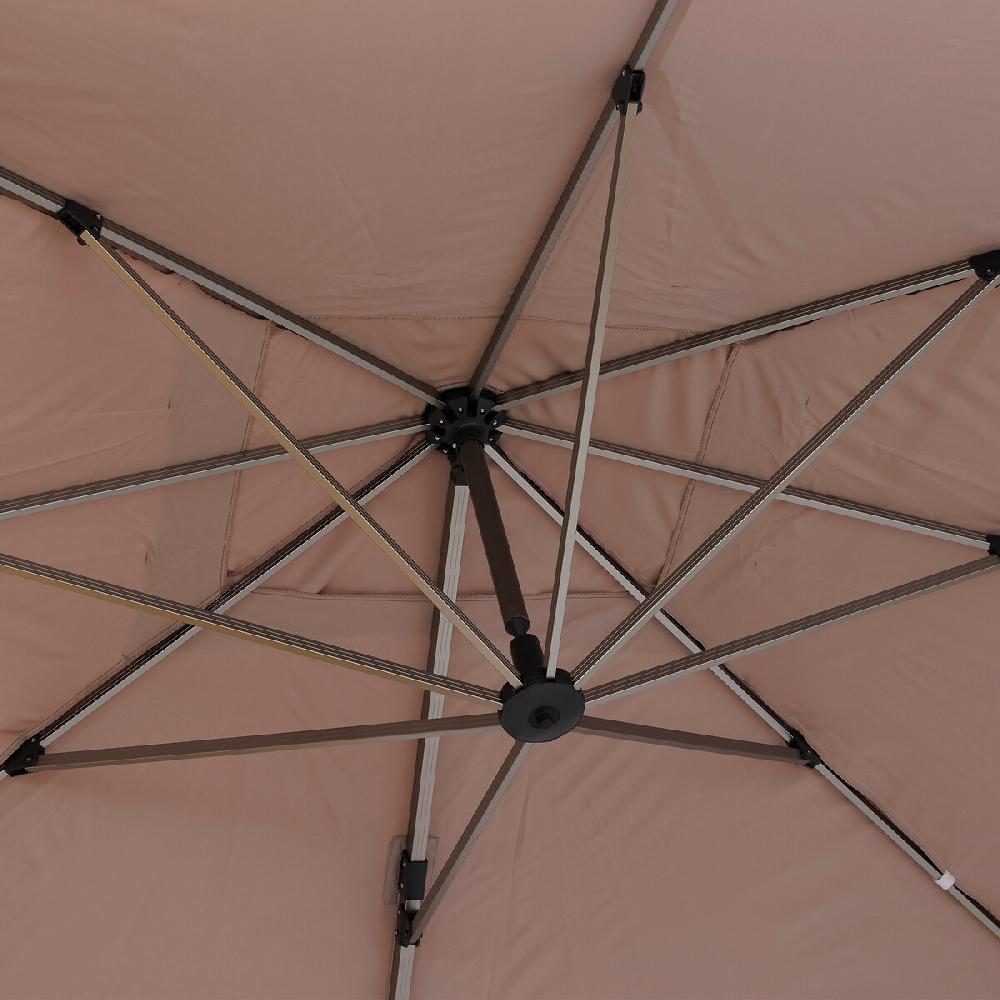 Hesperide Parasol Déporté Rectangulaire ÉQUADOR Taupe