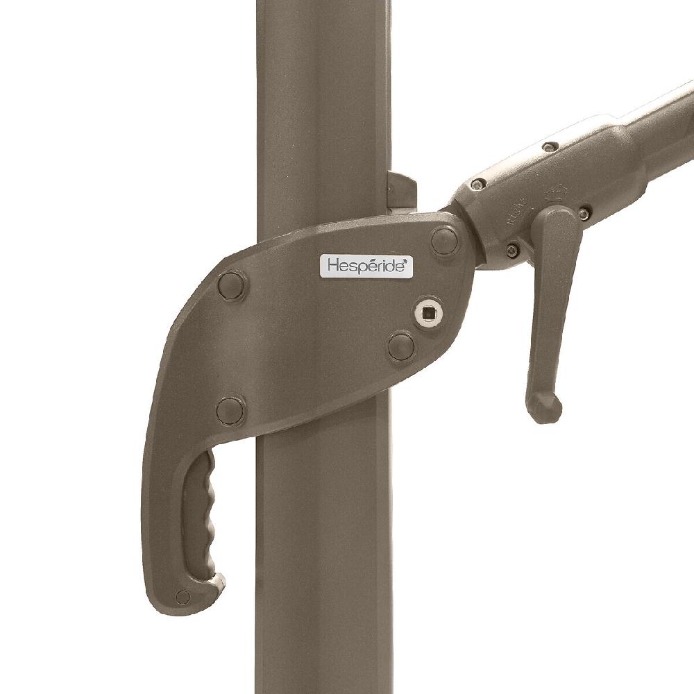 Hesperide Parasol Déporté Rectangulaire Inclinable ÉLÉA Noisette & Praline