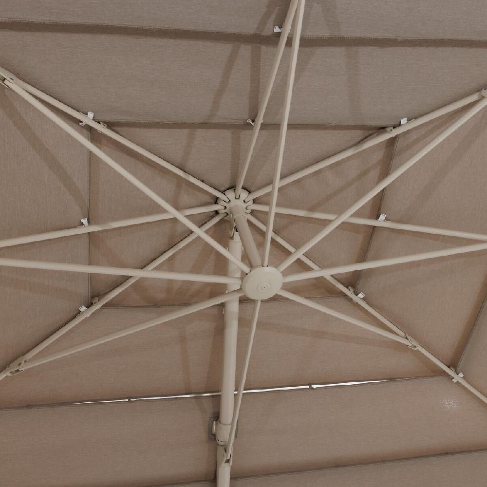 Hesperide Parasol Déporté Rectangulaire Multi-toile MELHIA Lin