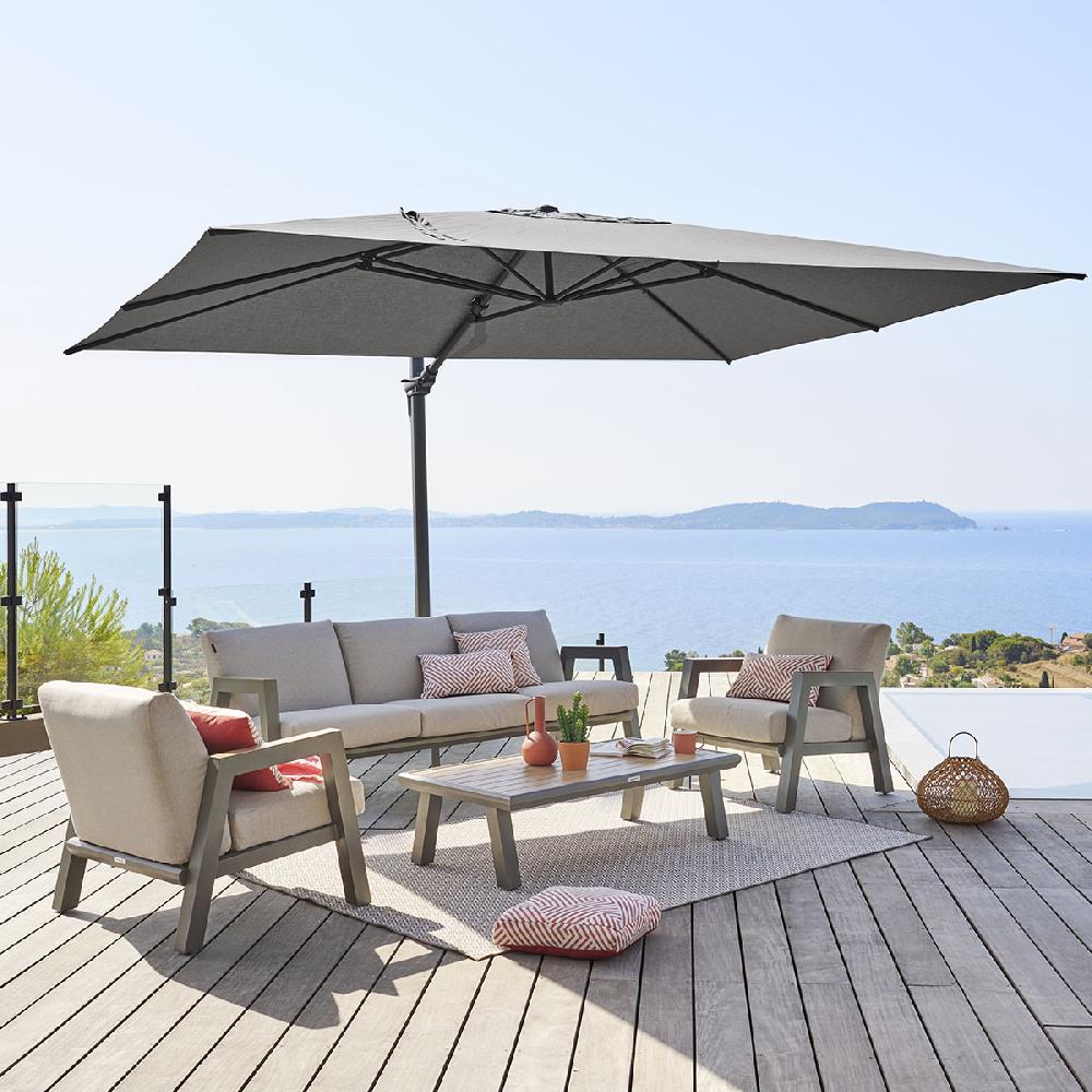 hesperide Parasol déporté rectangulaire SUENYO Sunbrella® Anthracite