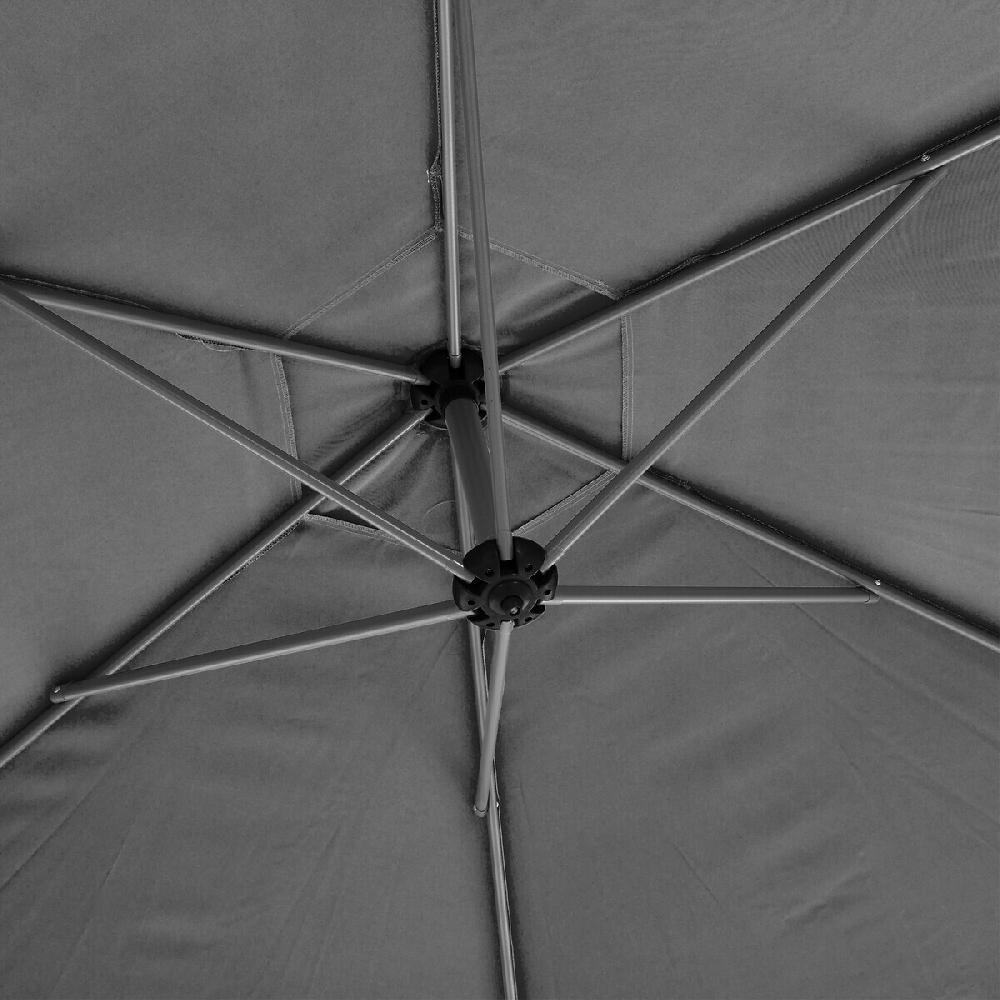 Hesperide Parasol Déporté Rond MANOA Ardoise & Graphite
