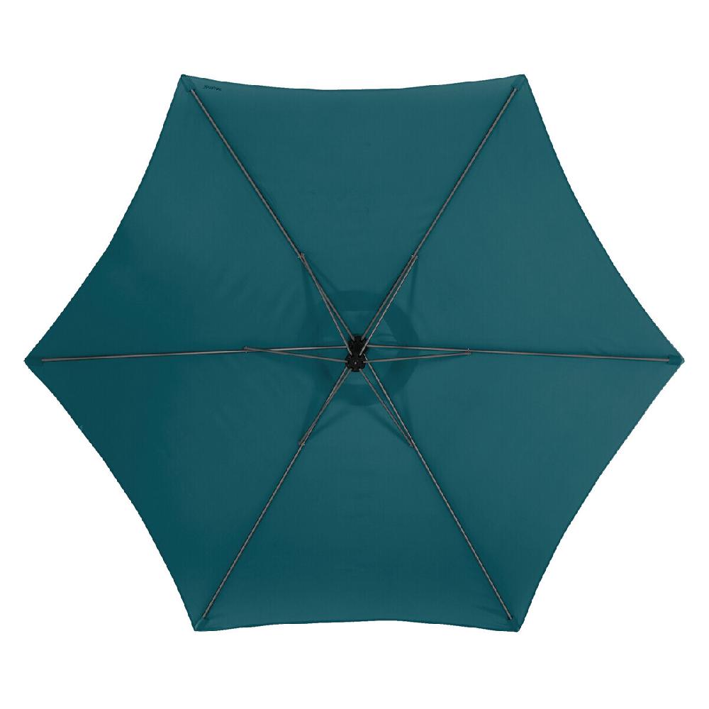 Hesperide Parasol Déporté Rond MANOA Bleu Canard & Graphite