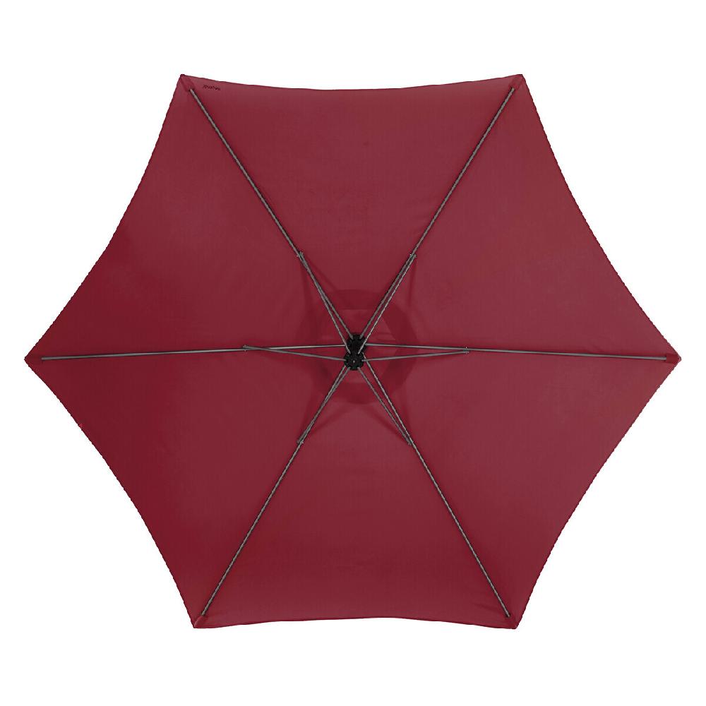 Hesperide Parasol Déporté Rond MANOA Bordeaux & Graphite