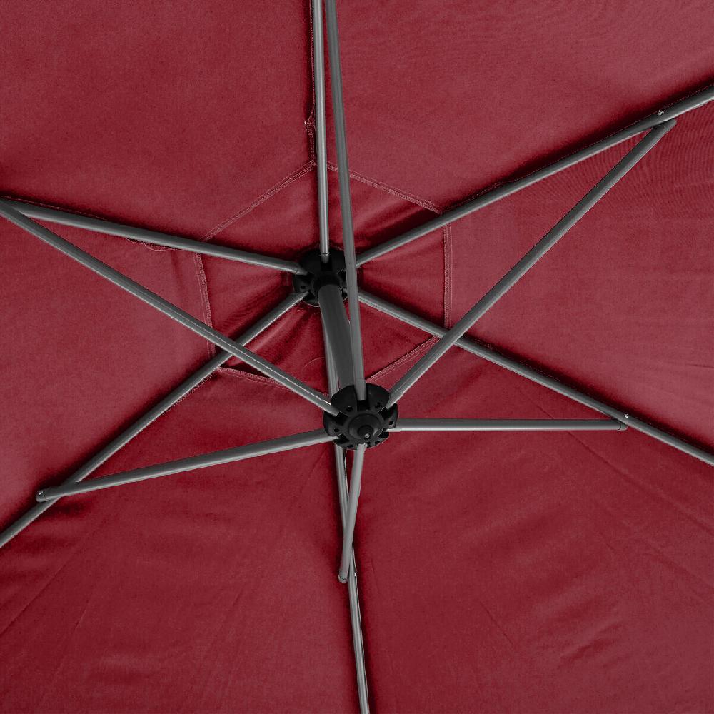 Hesperide Parasol Déporté Rond MANOA Bordeaux & Graphite