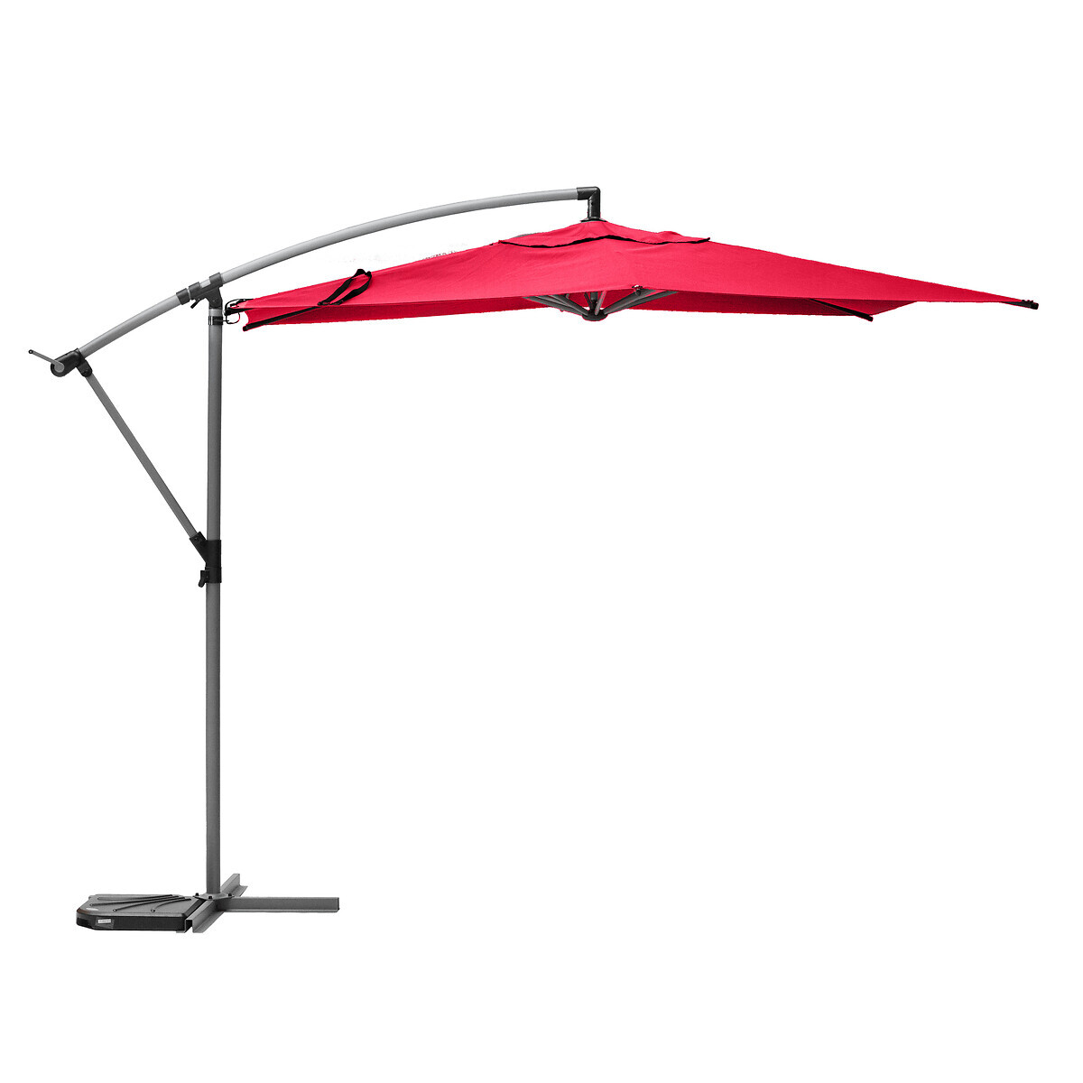 Hesperide Parasol Déporté Rond MANOA Grenade & Graphite