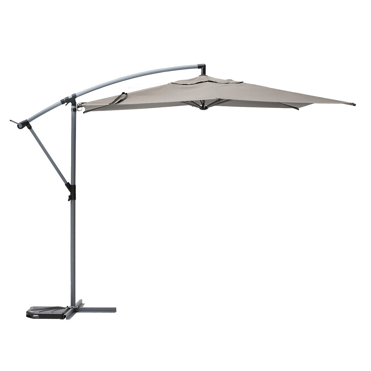 Hesperide Parasol Déporté Rond MANOA Taupe & Graphite