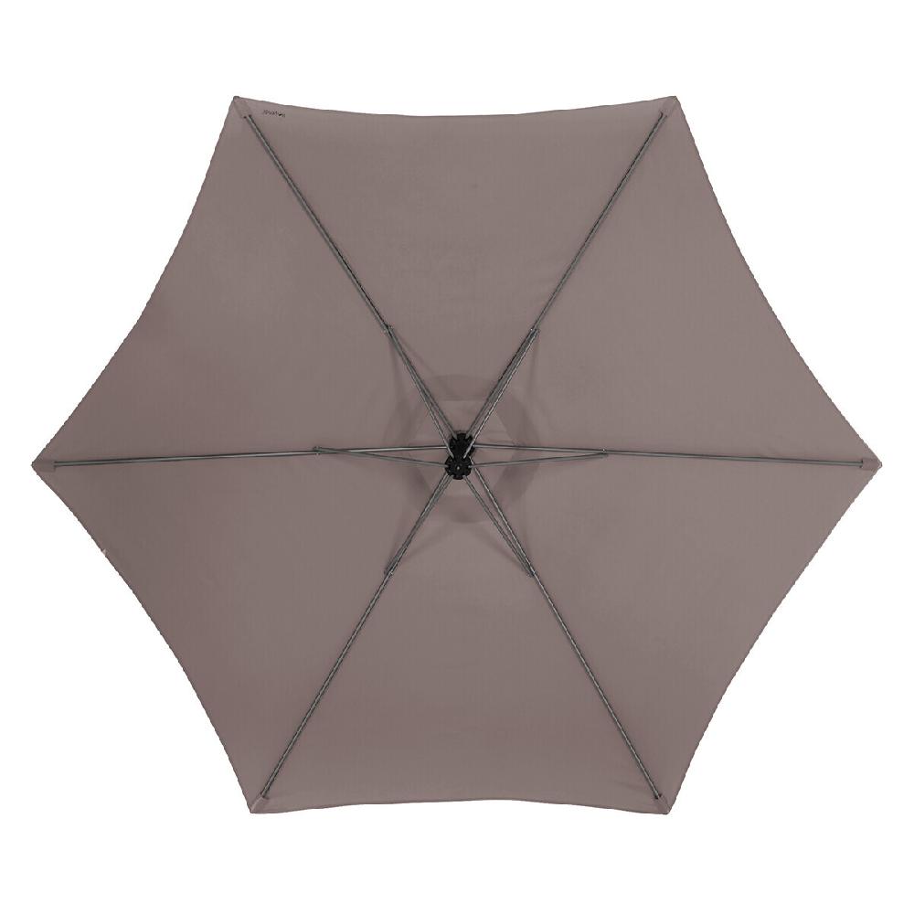 Hesperide Parasol Déporté Rond MANOA Taupe & Graphite