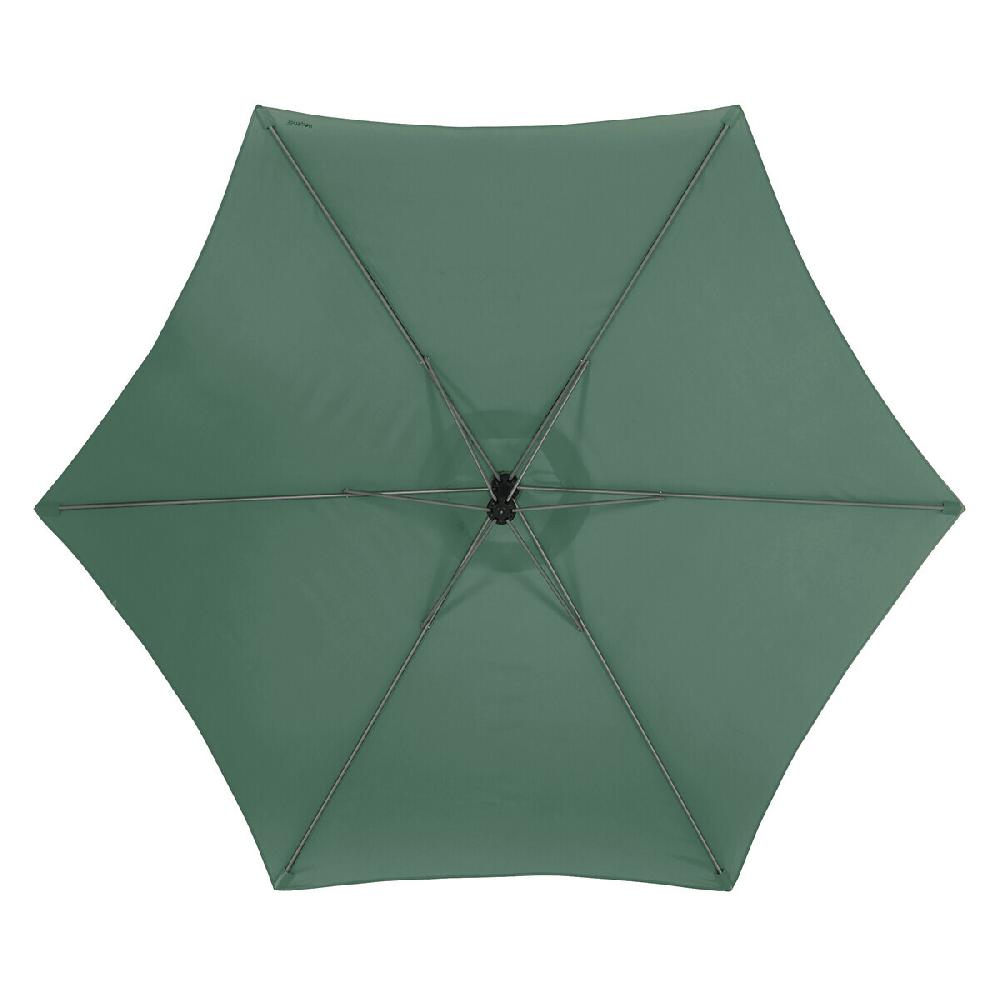 Hesperide Parasol Déporté Rond MANOA Vert Olive & Gris Quartz
