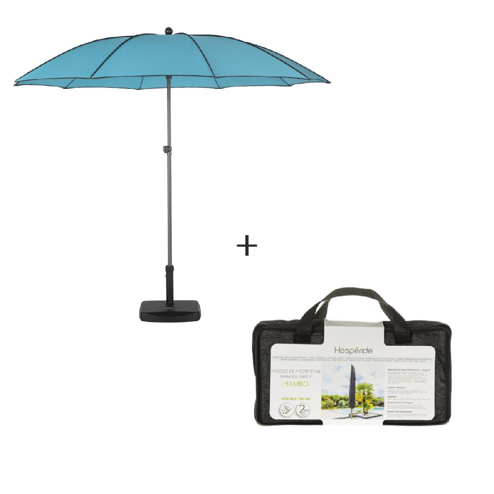 hesperide Parasol droit BOGOTA Émeraude + Housse de protection HAMBO
