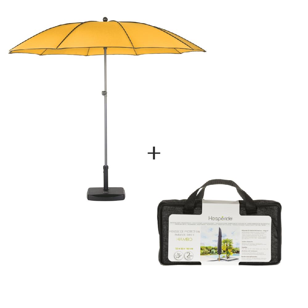 hesperide Parasol droit BOGOTA Safran + Housse de protection HAMBO