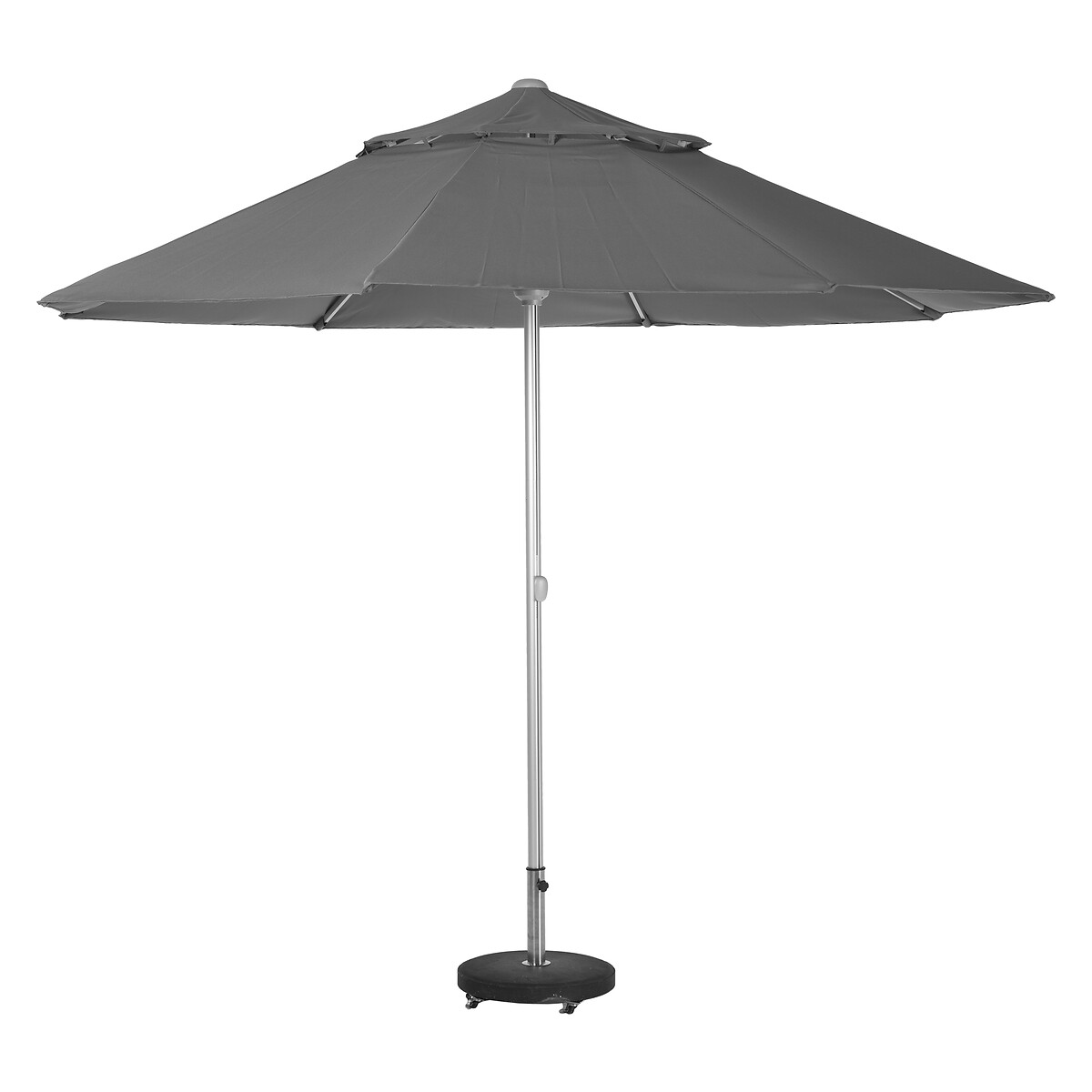 Hesperide Parasol Droit EASYO Ardoise + Housse De Protection HAMBO