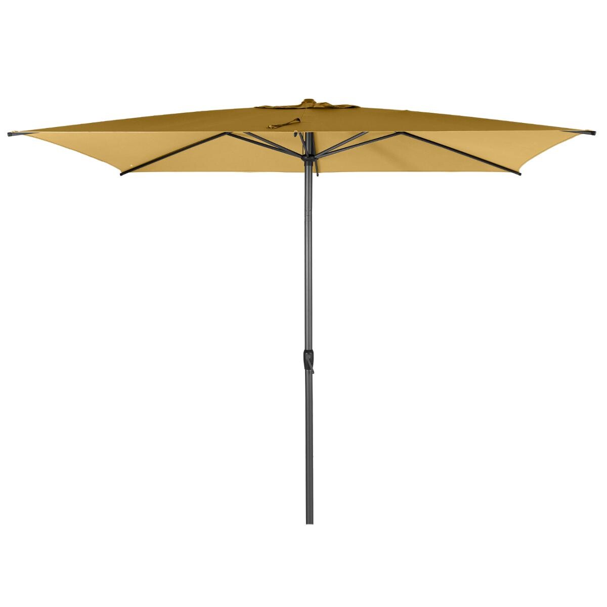Hesperide Parasol Droit Rectangulaire Inclinable LOOMPA Jaune Moutarde