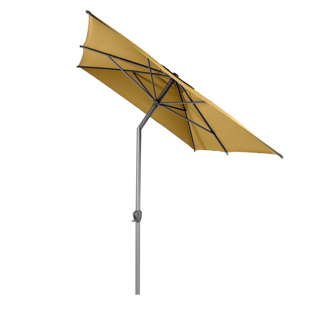 Hesperide Parasol Droit Rectangulaire Inclinable LOOMPA Jaune Moutarde